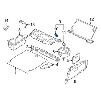 Audi OE - Upper Package Tray Trim Clip