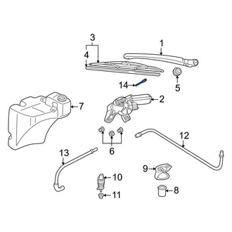 Audi OE - Rear Back Glass Washer Nozzle