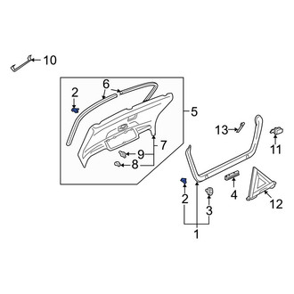 Audi OE - Upper Liftgate Trim Panel Clip