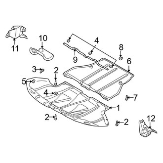 Audi OE - Radiator Support - Splash Shields (Sedan)