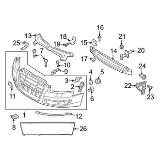 Audi OE - Front Bumper & Grille - Bumper & Components