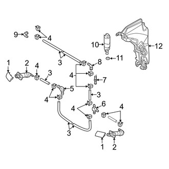 Audi OE - Front Lamps - Washer Components