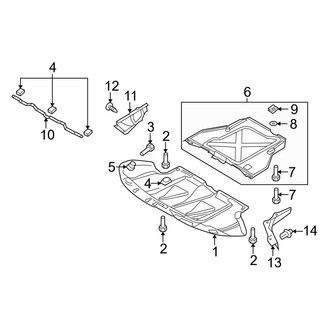 Audi OE - Radiator Support - Splash Shields