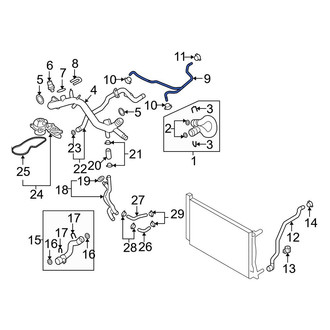 Audi OE - Upper Radiator Coolant Hose