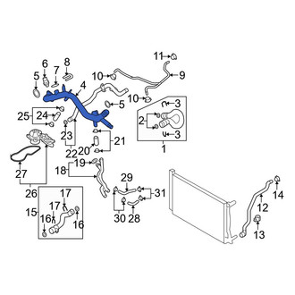 Audi OE - Engine Coolant Pipe