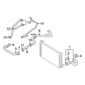 Audi OE - Cooling - Hoses & Lines (Return), (4.2L)