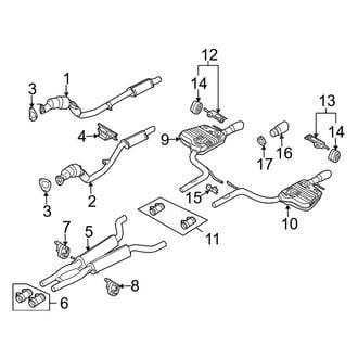 Audi OE - Exhaust System - Exhaust Components (3.0L Gas)