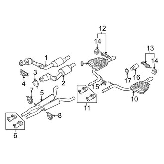 Audi OE - Exhaust System - Exhaust Components (Base 4.2L)