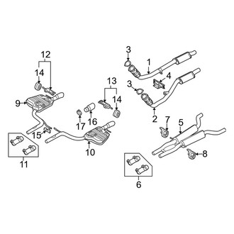 Audi OE - Exhaust System - Exhaust Components (Base 4.2L)