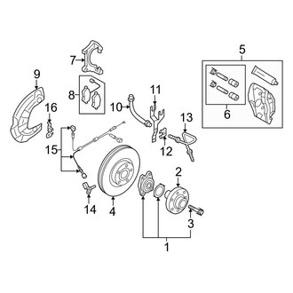 Audi OE - Front Suspension - Brake Components (Base 4.2L)