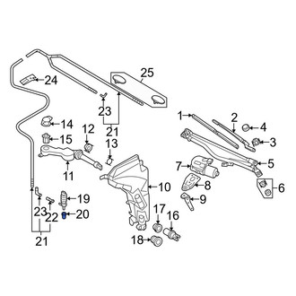 Audi OE - Windshield Washer Pump Grommet