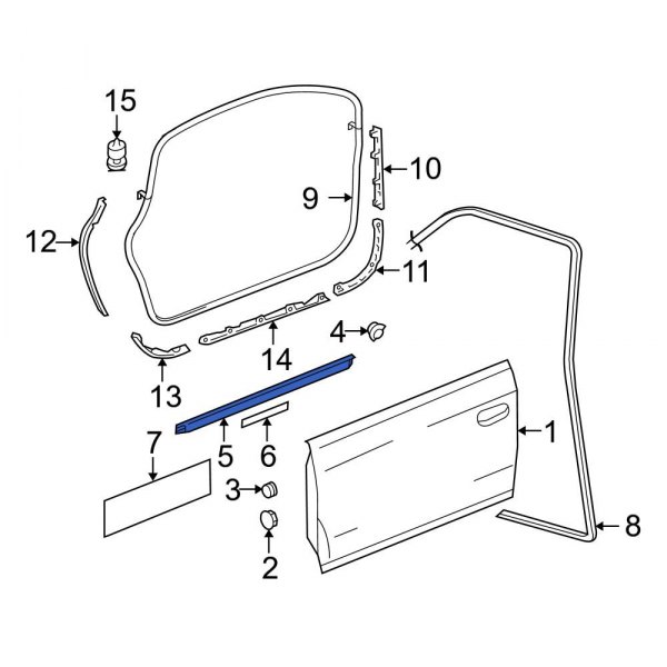 Audi OE 4F0831507B Front Door Reinforcement Bar