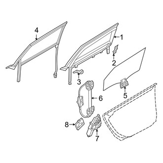 Audi OE - Rear Door - Glass & Hardware