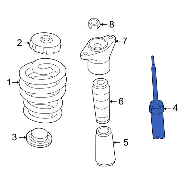 Audi OE 4F0513032AJ Rear Suspension Shock Absorber