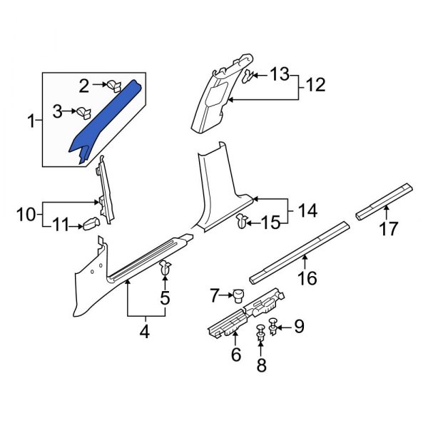 Body A-Pillar Trim Panel