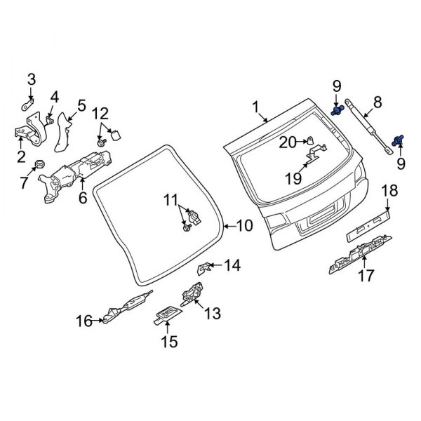 Liftgate Support Strut Holder