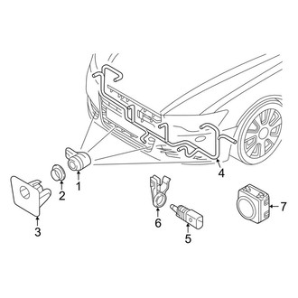 Audi OE - Front Bumper & Grille - Electrical Components (W/O S Line Type), (Premium)