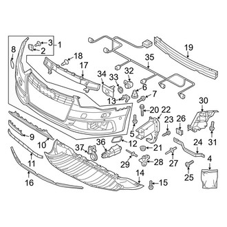 Audi OE - Front Bumper & Grille - Bumper & Components (With S Line Package)