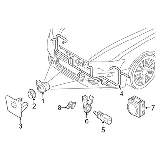 Audi OE - Front Bumper & Grille - Electrical Components (With S Type)
