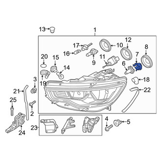 Audi OE - Front Headlight Retaining Ring