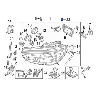 Audi OE - Front Headlight Bulb Cap