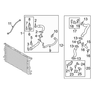 Audi OE - Cooling - Hoses & Lines (Front), (2.0L)