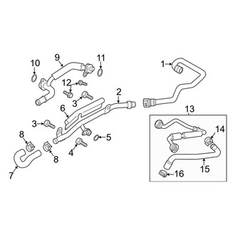 Audi OE - Cooling - Hoses & Lines (Rear, Upper), (Premium / Premium Plus / Sport 2.0L)