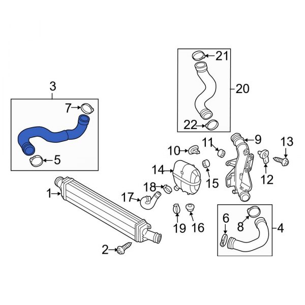Audi OE 4G0145738S Front Right Intercooler Pipe