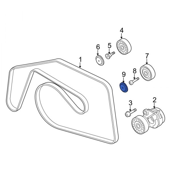 Accessory Drive Belt Idler Pulley Cap