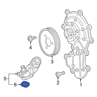 Audi OE - Cooling System Bypass Line Adapter Gasket