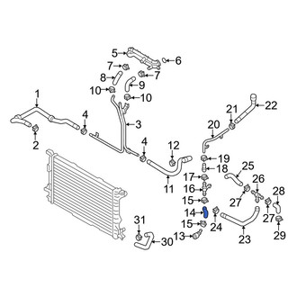 Audi OE - Radiator Coolant Hose
