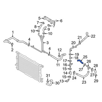 Audi OE - Radiator Coolant Hose