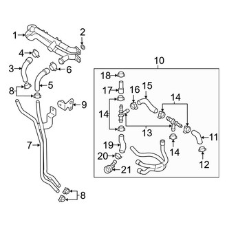 Audi OE - Cooling - Hoses & Lines (Auxiliary), (3.0L)