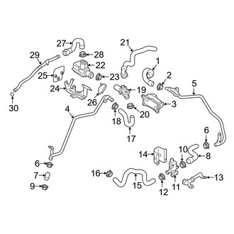 Audi OE - Cooling - Hoses & Lines (Rear), (Premium Plus / Prestige 3.0L)