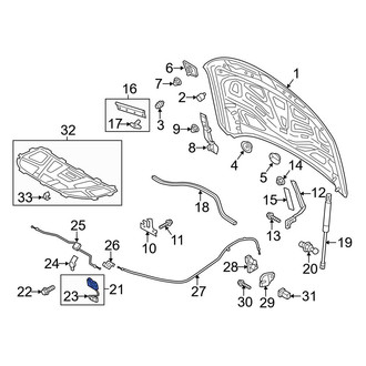 Audi OE - Front Hood Latch