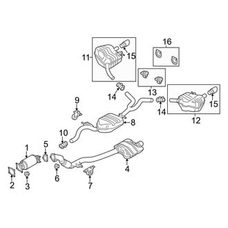 Audi OE - Exhaust System - Exhaust Components (2.0L Gas)