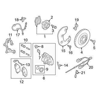 Audi OE - Front Suspension - Brake Components (345 mm Brakes)