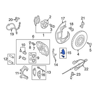 Audi OE - Front Disc Brake Pad Shim Kit