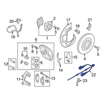 Audi OE - Front Left ABS Wheel Speed Sensor Wiring Harness