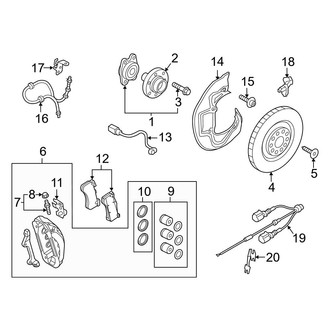 Audi OE - Front Suspension - Brake Components (400 mm Brakes)