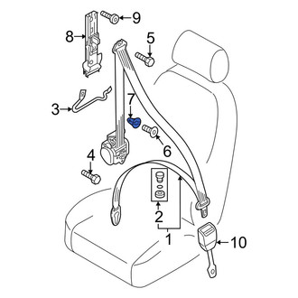 Audi OE - Seat Belt Lap and Shoulder Belt Nut