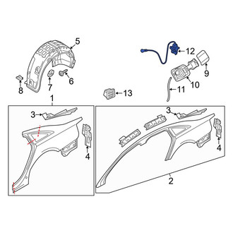 Audi OE - Rear Fuel Filler Door Lock Actuator