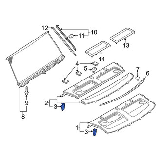 Audi OE - Package Tray Trim Clip