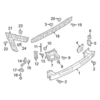 Audi OE - Rear Bumper - Bumper & Components (W/O S Line Type, Bracket & Components)