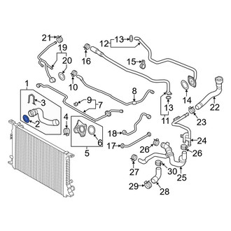 Audi OE - Radiator Coolant Hose Seal