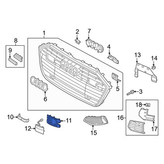 Audi OE - Left Grille Molding Bracket