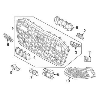 Audi OE - Front Bumper & Grille - Grille & Components (W/O S-Line Exterior)