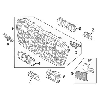 Audi OE - Front Bumper & Grille - Grille & Components (With S-Line Exterior)