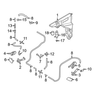 Audi OE - Front Lamps - Washer Components (Premium Plus / Prestige)