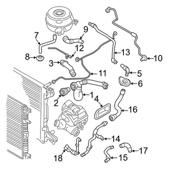 Audi OE - Cooling - Hoses & Lines (Left Upper)